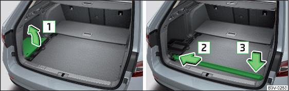 Rimozione della cappelliera laterale sinistra / riporre la borsa multifunzione