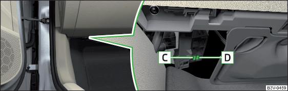 Fusibili per la funzione di carica USB e per l'unità multifunzione (taxi): con guida a destra