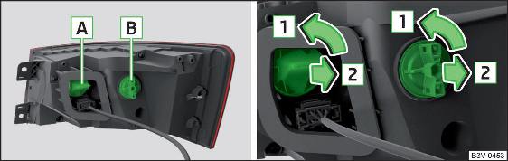 Fig. 361 Luci di retromarcia / sostituzione della lampadina