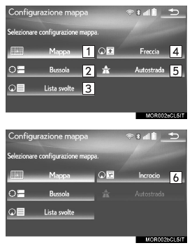 Configurazioni alternative della mappa