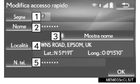 Modifica di un accesso rapido