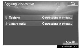 Registrazione di un dispositivo bluetooth