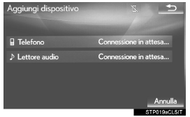 Registrazione di un telefono bluetooth per la prima volta