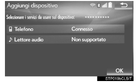 Registrazione di un telefono bluetooth per la prima volta