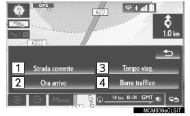 Visualizzazione delle informazioni sul percorso