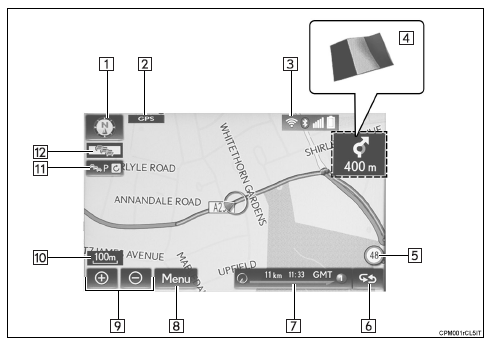 Schermata della mappa