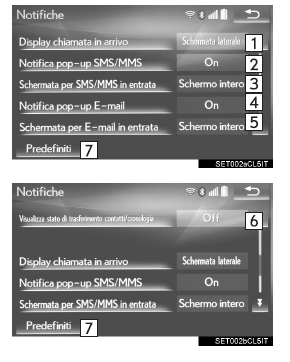 Schermata "notifiche"