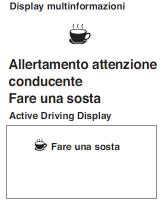 Display allertamento attenzione conducente 