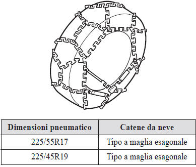 Scelta delle catene da neve (Europa)