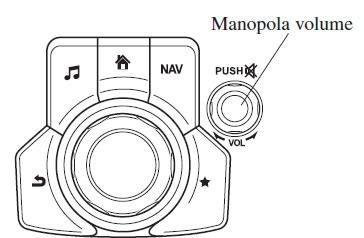 Uso della manopola volume