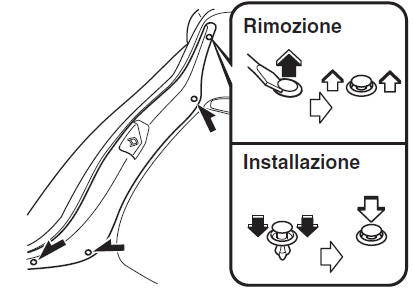 Indicatori di direzione posteriori