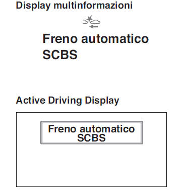 Display operazione freno automatico