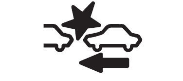 Indicatore luminoso (rosso) del supporto intelligente di frenata in città (SCBS)