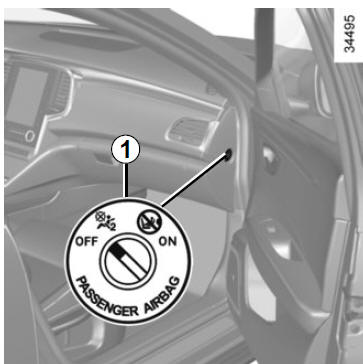Sicurezza dei bambini: disattivazione, attivazione airbag passeggero anteriore