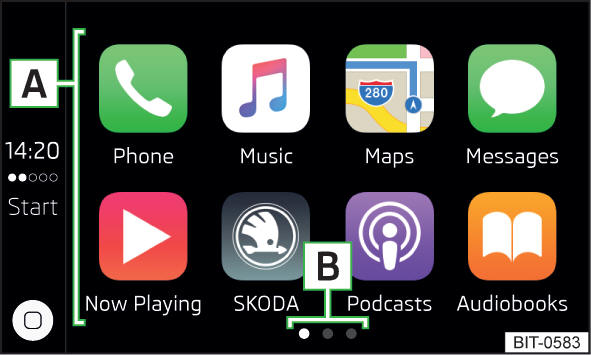 Apple CarPlay: Menu principale