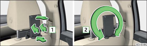 Fig. 131 Inclinazione e rotazione del supporto