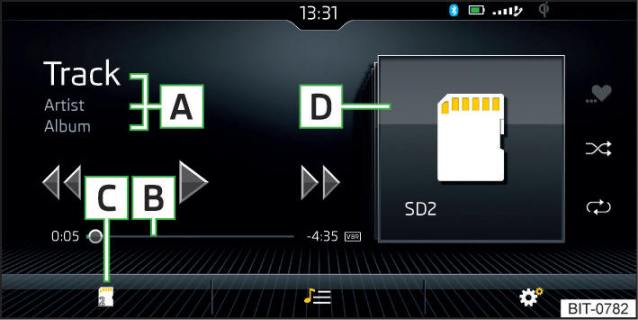 Media: esempio di visualizzazione del menu principale